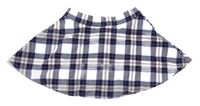 Bílo-tmavomodrá kostkovaná kolová sukně H&M
