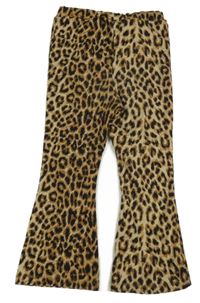 Hnědo-černé flare legíny s leopardím vzorem Name it