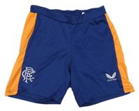 Modro-oranžové sportovní funkční kraťasy s logem Castore