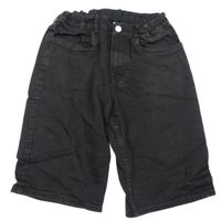 Černé slim fit riflové kraťasy H&M