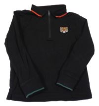 Černé polo triko s tygrem Next