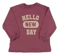 Starorůžové triko s nápisem Next