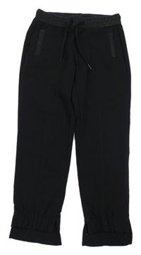 Černé crop kalhoty Benetton