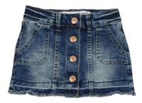 Tmavomodrá riflová propínací sukně Denim Co.