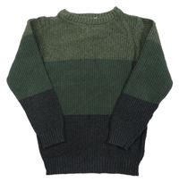Khaki-antracitový svetr Infinity Kids