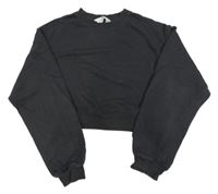 Antracitová crop mikina H&M