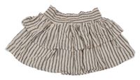Béžovo-černá pruhovaná vrstvená sukně H&M