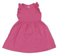 Tmavorůžové bavlněné šaty se zmrzlinami H&M