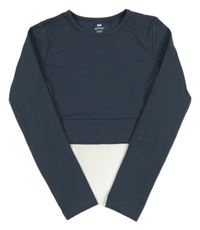 Tmavošedé sportovní crop triko F&F