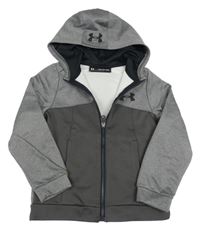 Tmavošedo-melírovaná propínací thermo mimina s kapucí Under Armour