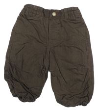 Kávové plátěné podšité cuff rifle H&M