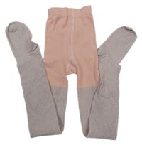 Světlerůžovo-stříbrné punčocháče H&M