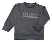 Šedá mikina s logem Hugo Boss
