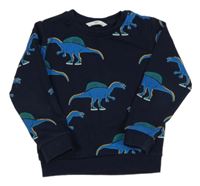 Tmavomodrá mikina s dinosaury M&S