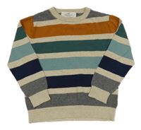 Béžovo-barevný pruhovaný svetr H&M