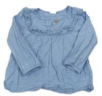 Světlemodrá lehká tunika s volánkem H&M