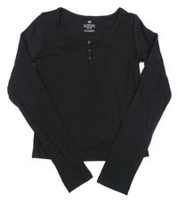 Černé crop triko H&M