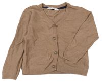 Hnědý propínací svetr H&M
