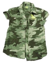 Khaki army košile s dinem Kiki&Koko