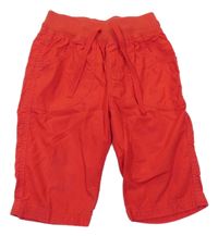 Červené plátěné 3/4 kalhoty H&M