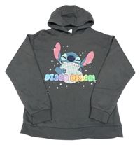 Šedá mikina se Stitchem a kapucí Disney