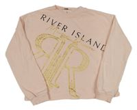 Světlerůžová mikina s logem River Island