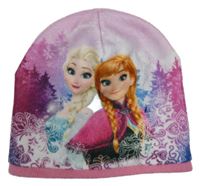 Růžovo-lila čepice s Frozen Disney