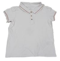 Bílo-béžové polo tričko H&M