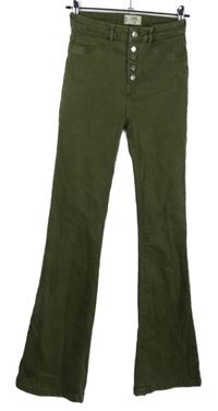 Dámské khaki flare rifle Tally Weijl 