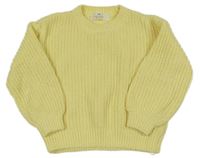 Žlutý žinylkový svetr H&M
