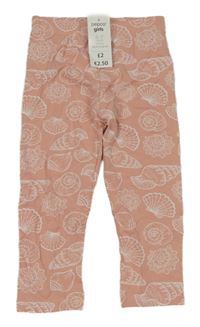 Nové - Růžové capri legíny s mušlemi Pep&Co