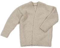 Pudrový huňatý svetrový cardigan Next