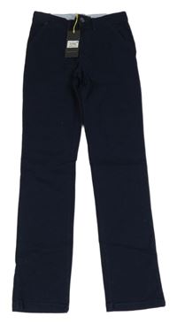 Nové - tmavomodré chino plátěné kalhoty Lyle&Scott