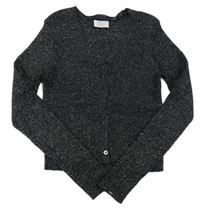 Černý třpytivý propínací crop svetr Primark