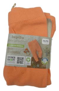 Nové - Oranžové pletené kalhoty Lupilu
