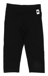 Černé capri legíny se srdíčkem H&M