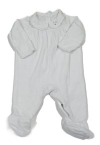 Bílý sametový overal s límečkem s hvězdičkami Mothercare