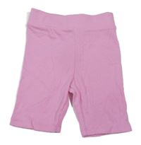 Růžové žebrované elastické kraťasy Primark
