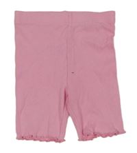 Světlerůžové žebrované legínové kraťasy F&F
