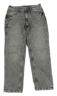 Šedé plísňové relaxed fit waist tapered leg rifle H&M