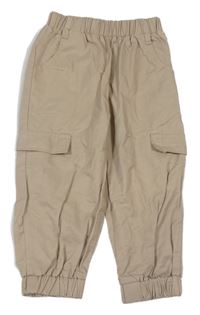 Béžové cargo cuff kalhoty 