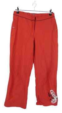 Dámské červené šusťákové capri kalhoty Crane 