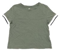 Khaki crop tričko H&M