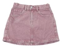 Světlerůžová riflová sukně H&M