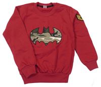 Červená mikina s Batmanem Brand