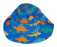 Modrá UV plážové kšiltovka s dinosaury Jojo Maman Bébé