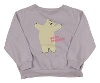 Lila mikina s medvědem H&M