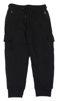 Černé cargo cuff tepláky Primark