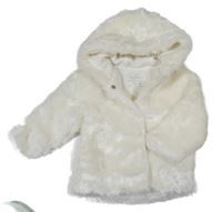 Smetanová kožešinová podšitá bunda s kapucí M&S