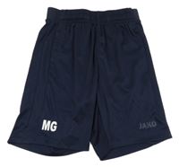 Tmavomodré funkční sportovní kraťasy s písmenky JAKO